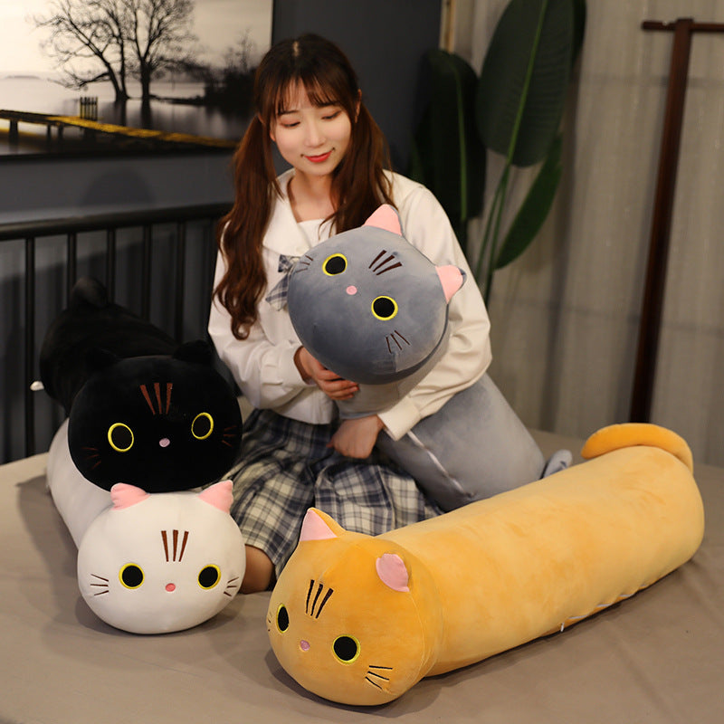 Cute Large Size Cartoon Cat Plush Toys Stuffed Cloth Doll Long Animal Pillow Cushion - The Ginger Toy Shop