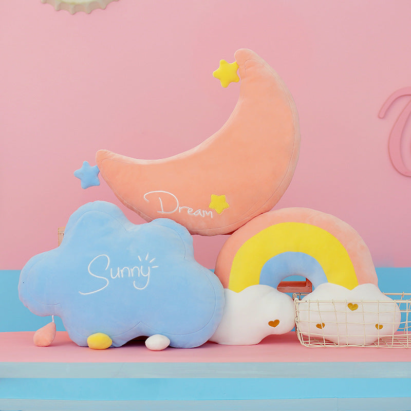 Cute Rainbow Clouds & Moon Plush Toys - The Ginger Toy Shop