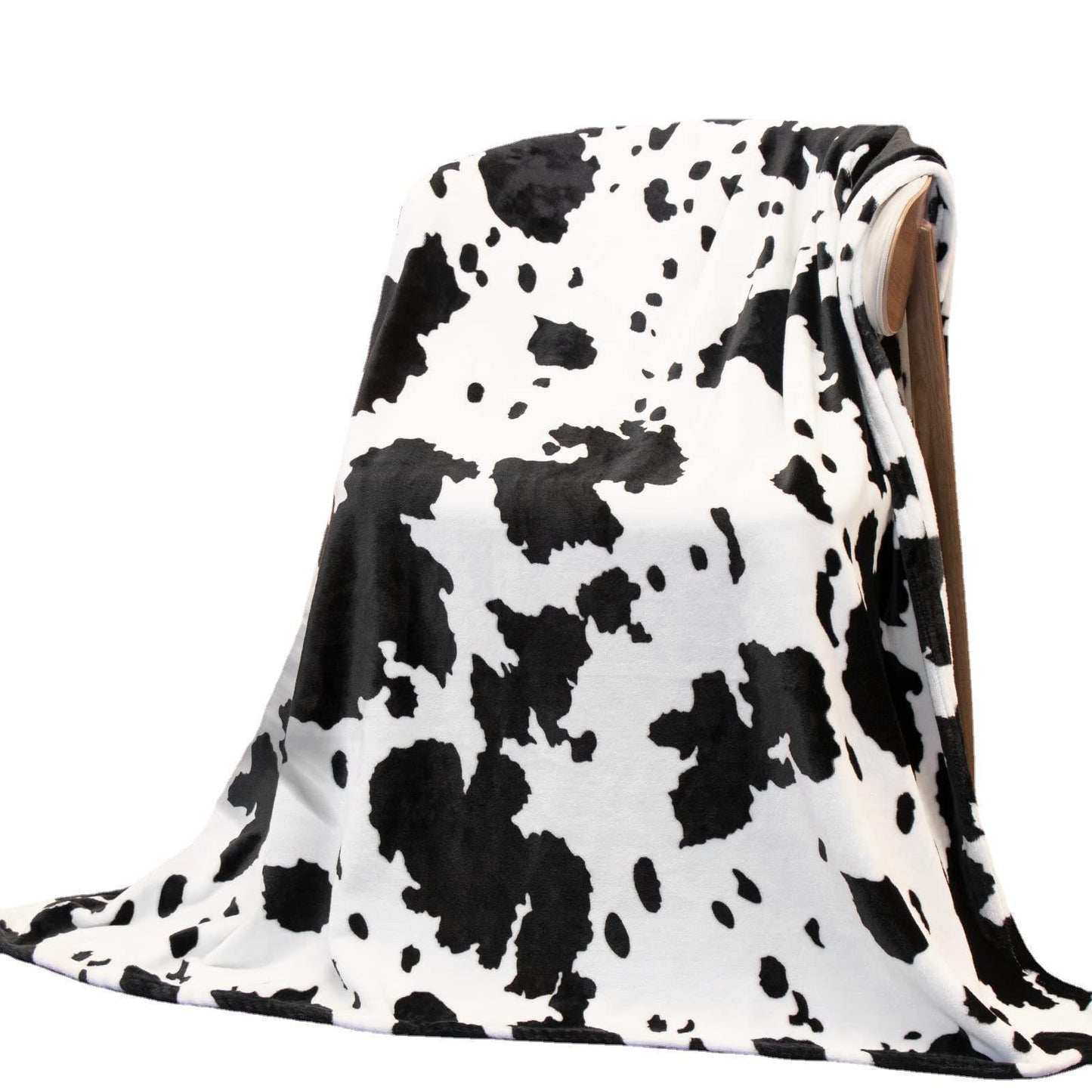 Cow Print Flannel Blanket – Soft Nordic-Style Throw for All Seasons - The Ginger Toy Shop