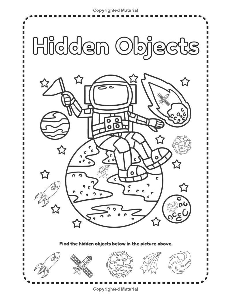 Coloring,puzzle and quiz book for kids "Space"Interesting facts about space are inside for kids age 5-12: Nice gift for your kid - The Ginger Toy Shop