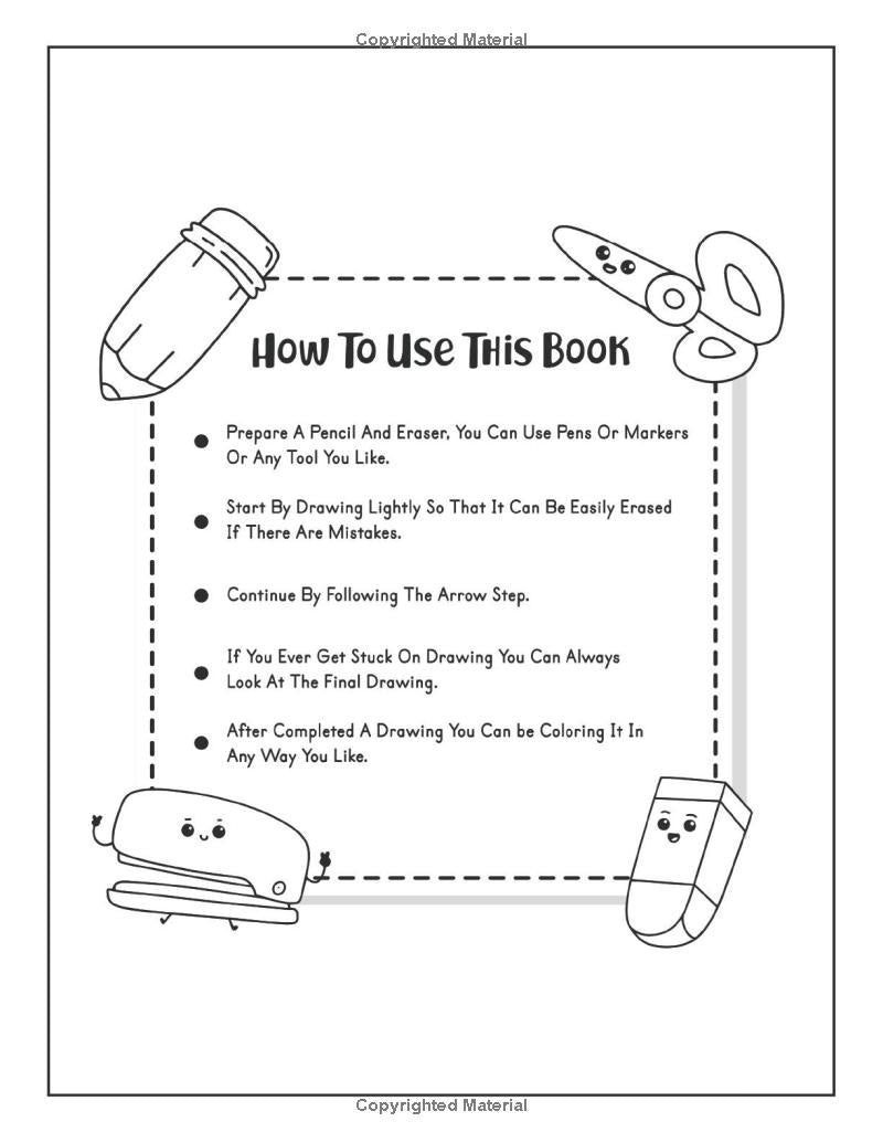 How to Draw 101 Cute Things for Kids: A simple and fun step-by-step guide to drawing cute things: A Fun, Easy Step-by-Step Guide for Kids to Draw Adorable Animals, Food, and More! - The Ginger Toy Shop