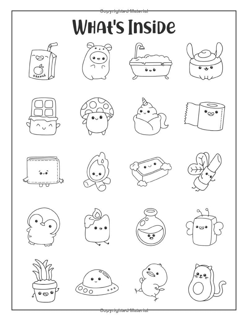 How to Draw 101 Cute Things for Kids: A simple and fun step-by-step guide to drawing cute things: A Fun, Easy Step-by-Step Guide for Kids to Draw Adorable Animals, Food, and More! - The Ginger Toy Shop