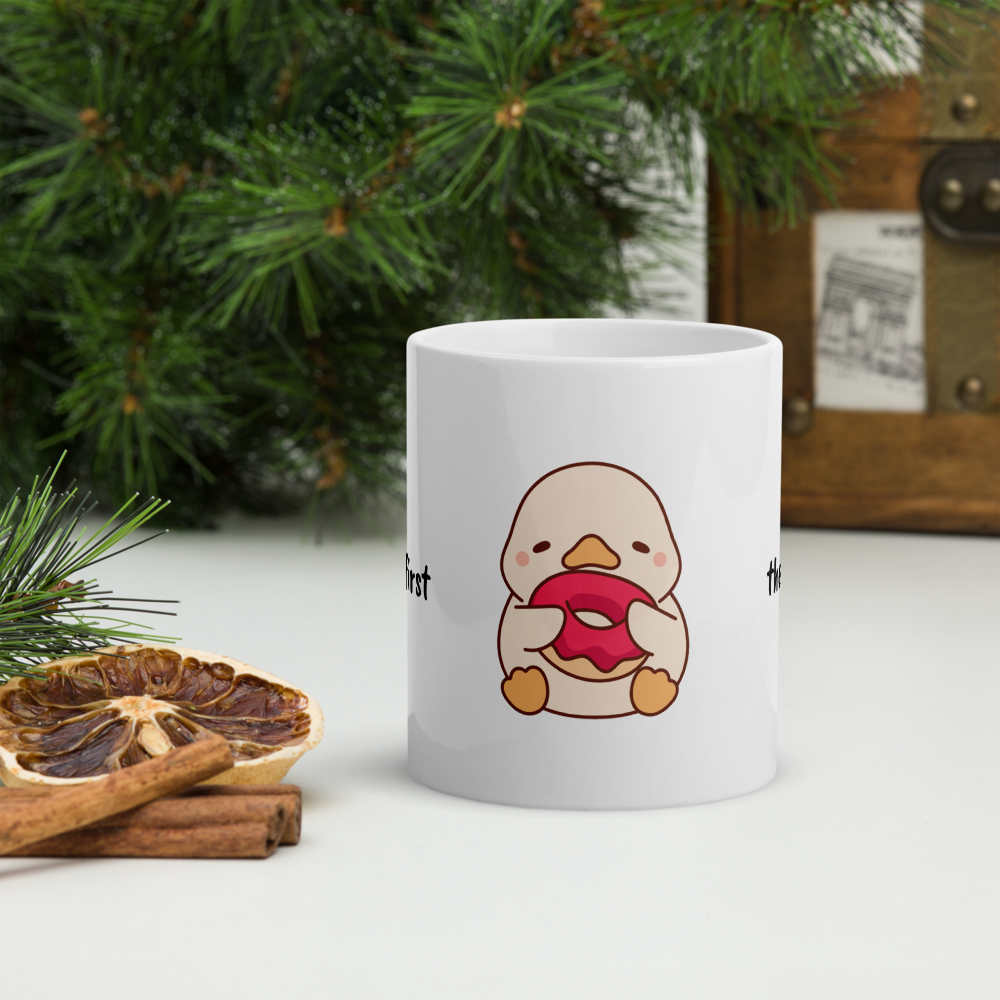 Cute Duck Glossy Mug with Unique Print – Designed by GingerStore - The Ginger Toy Shop