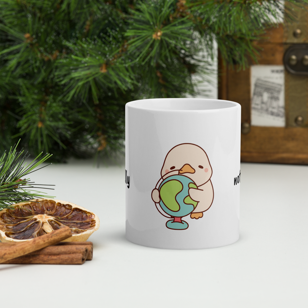 Glossy White Duck Mug 11oz – Cute & Funny Original Design by GingerStore | Dishwasher Safe - The Ginger Toy Shop