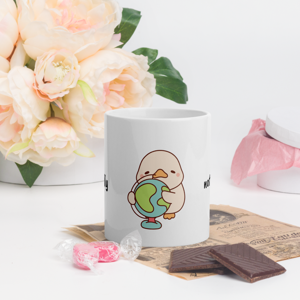 Glossy White Duck Mug 11oz – Cute & Funny Original Design by GingerStore | Dishwasher Safe - The Ginger Toy Shop