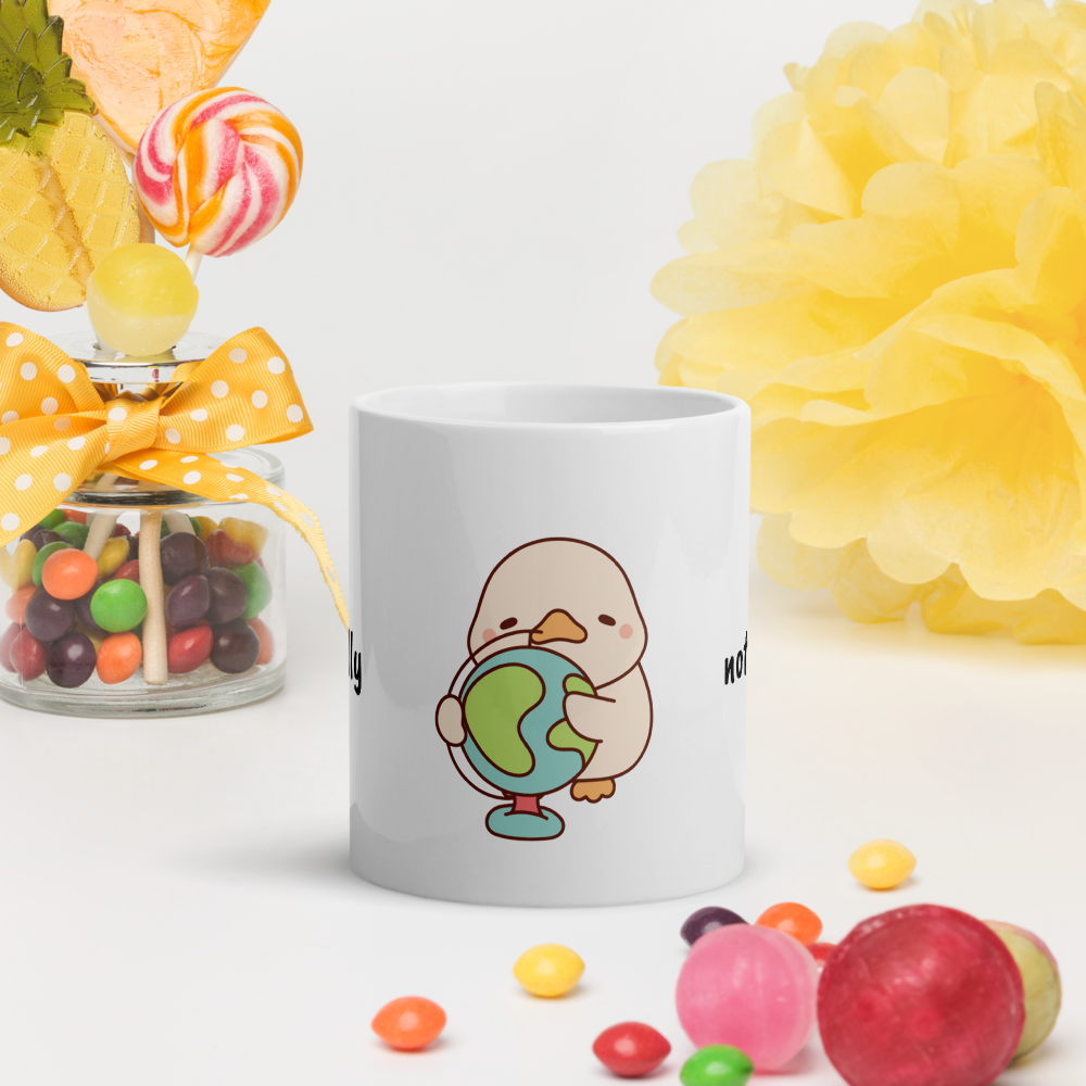Glossy White Duck Mug 11oz – Cute & Funny Original Design by GingerStore | Dishwasher Safe - The Ginger Toy Shop