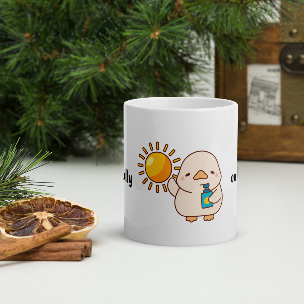 Glossy White Duck Mug 11oz – Cute & Funny Original Design by GingerStore | Dishwasher Safe - The Ginger Toy Shop