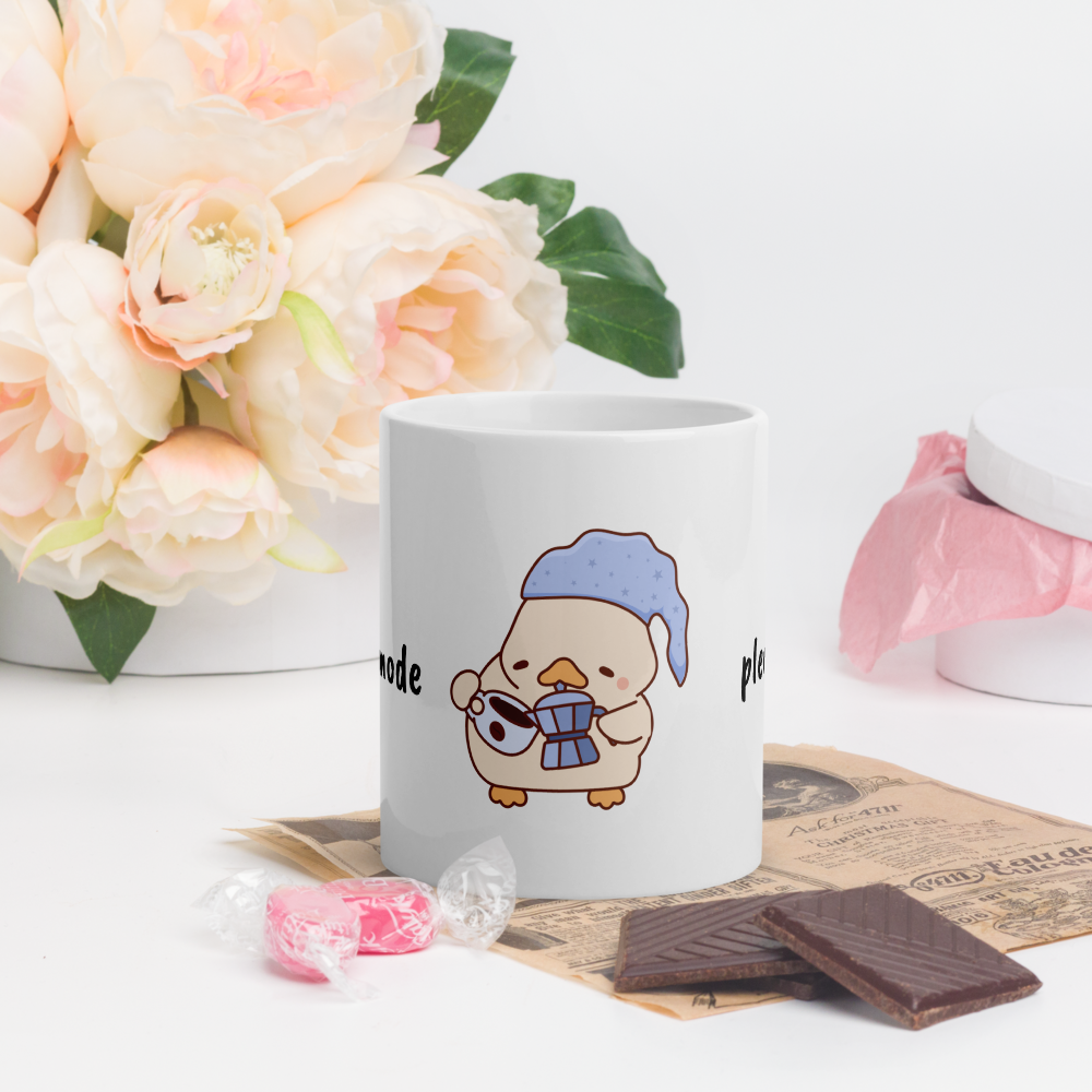 Cute Duck Mug 11oz Funny Glossy White Ceramic Cup – Original Design by GingerStore – Dishwasher & Microwave Safe - The Ginger Toy Shop