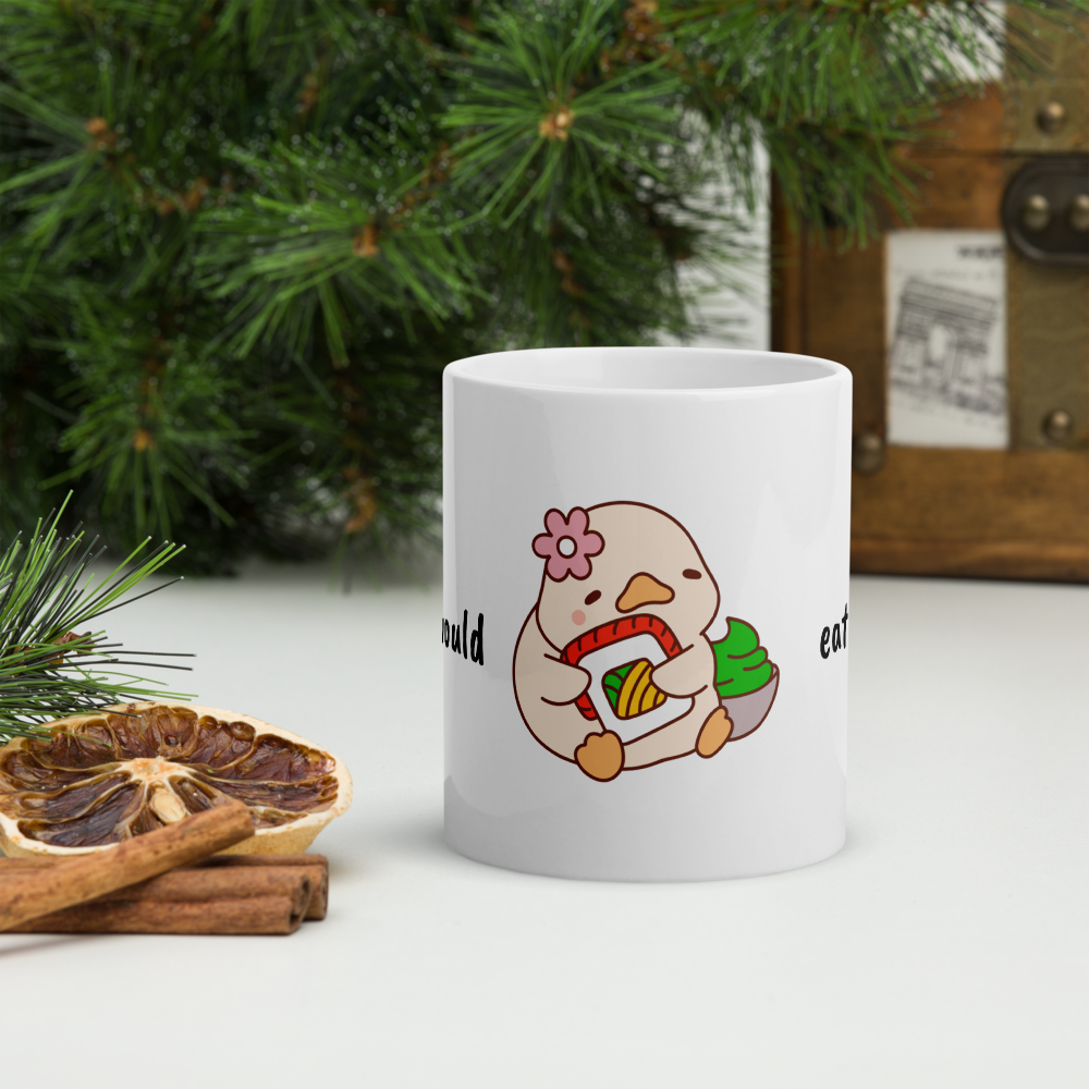 Cute Duck Mug 11oz Funny Glossy White Ceramic Cup – Original Design by GingerStore – Dishwasher & Microwave Safe - The Ginger Toy Shop