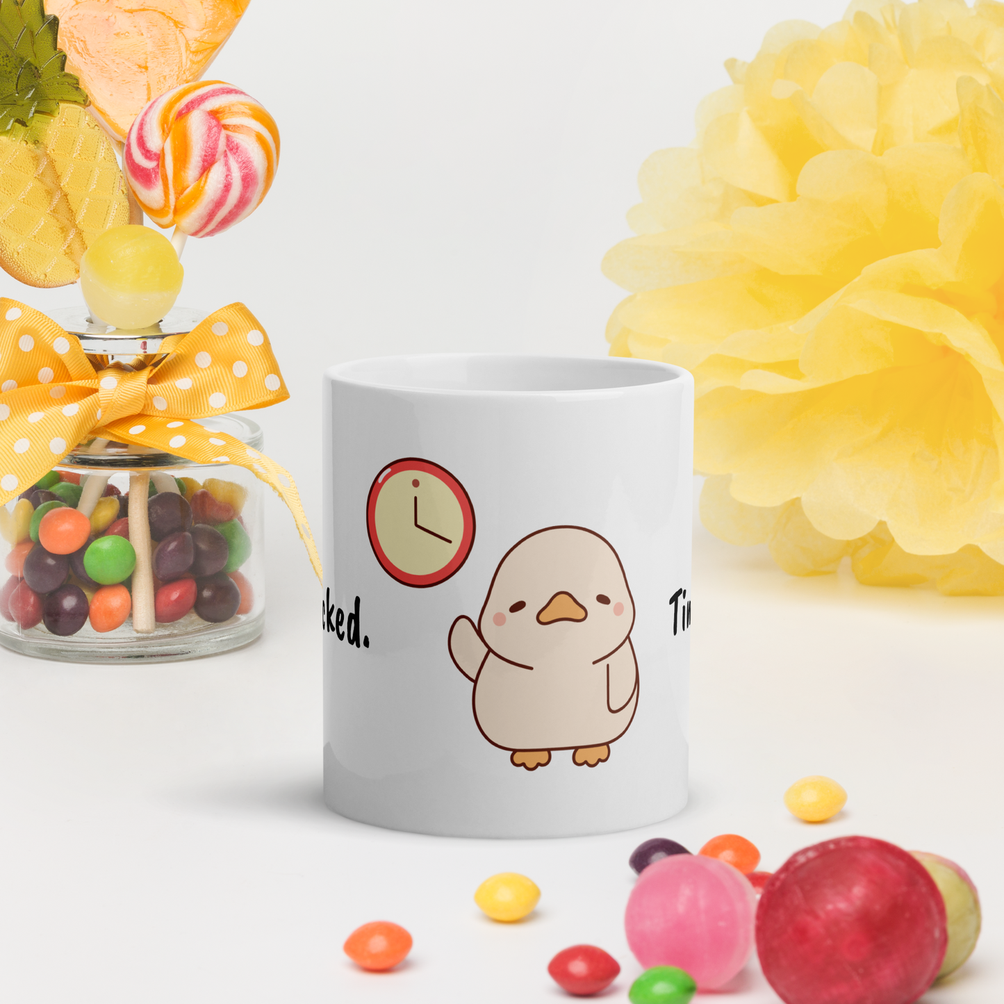 Duck Mug | White Glossy 11oz Cup – Cute & Funny Design by GingerStore - The Ginger Toy Shop