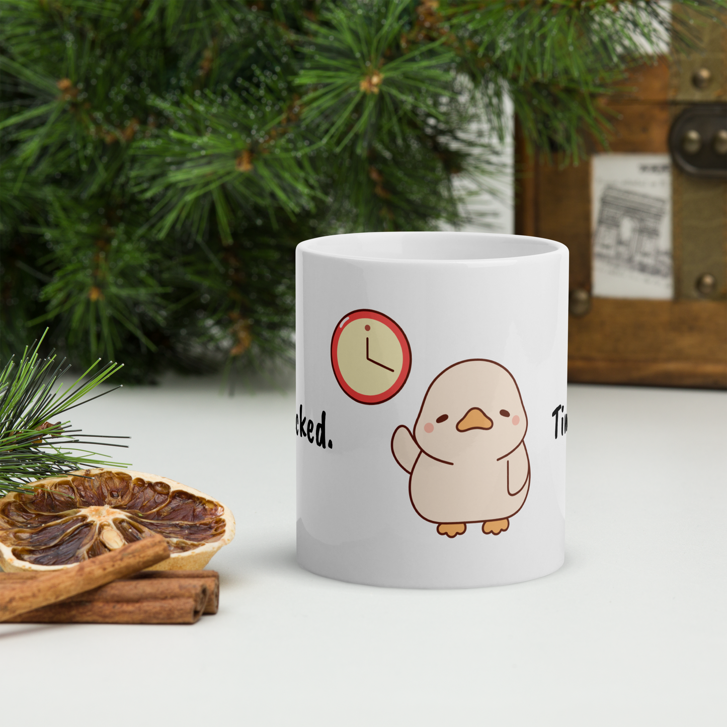 Duck Mug | White Glossy 11oz Cup – Cute & Funny Design by GingerStore - The Ginger Toy Shop