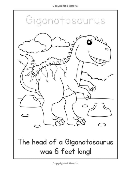 "Dino Adventures: Awesome Coloring Book for Kids!": "Fun Dinosaur Facts, Dot-to-Dot, and Creative Coloring for Young Explorers" - The Ginger Toy Shop