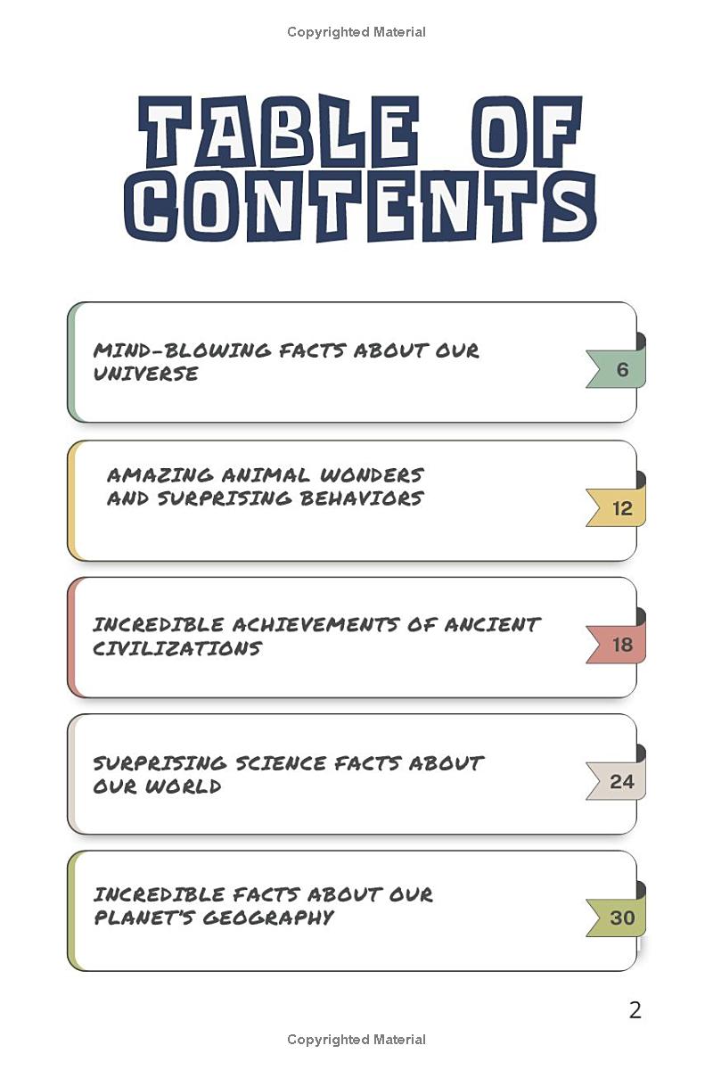 The Amazing Book of Fascinating Facts "Over 150 Amazing Facts to Inspire Curious Minds of All Ages": Over 150 Amazing Facts for Kids: A Collection of ... Facts about Science, Animals,History and more - The Ginger Toy Shop