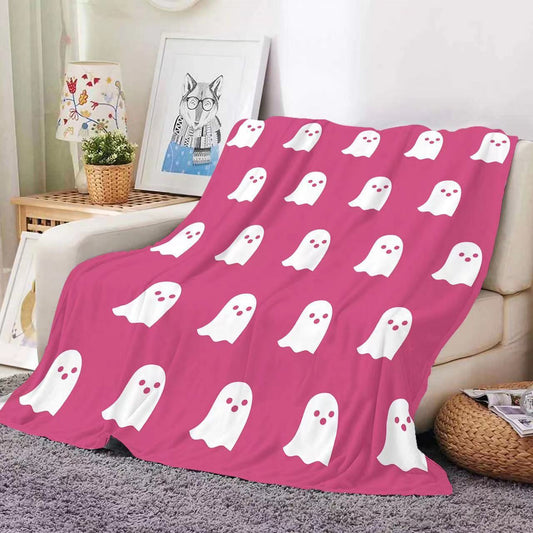 🎃🕸️ Halloween Flannel Blanket – Cozy & Spooky Vibes 🧙‍♀️🧺 - The Ginger Toy Shop