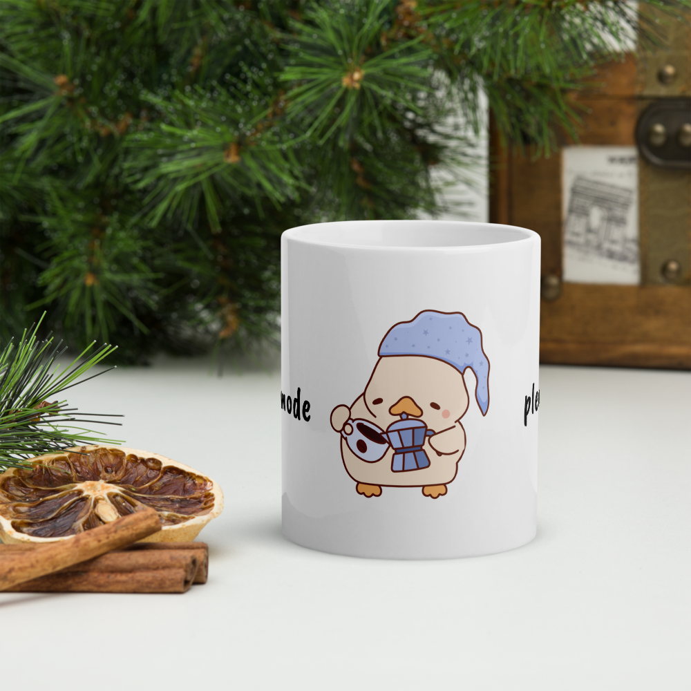 Cute Duck Mug 11oz  Funny Glossy White Ceramic Cup – Original Design by GingerStore – Dishwasher & Microwave Safe - The Ginger Toy Shop